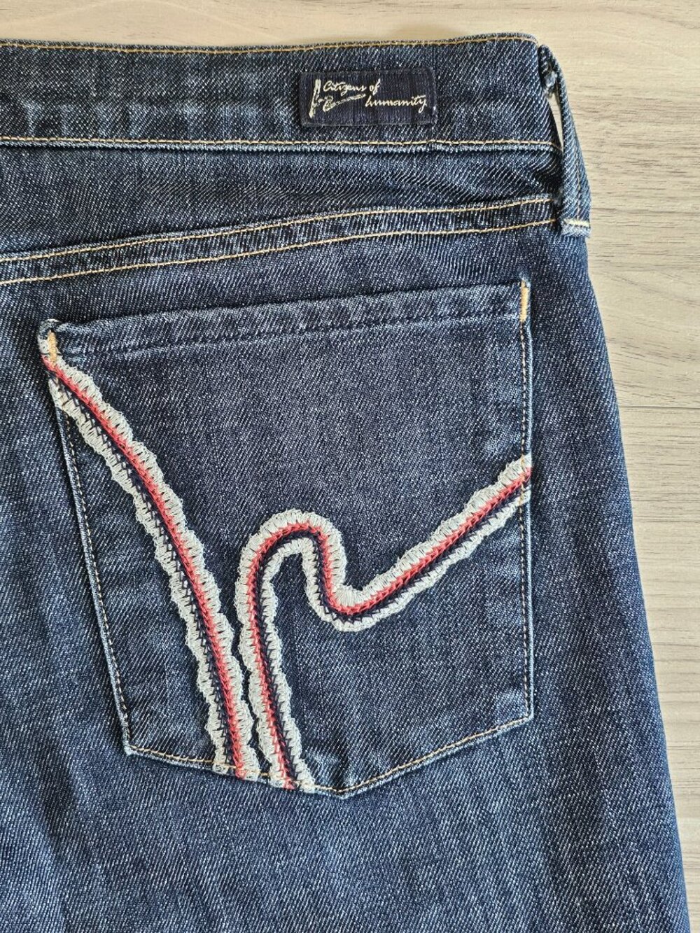 Citizens of Humanity Vintage Y2K Low Rise Flare Jeans 30 #234 Crochet h 30x34